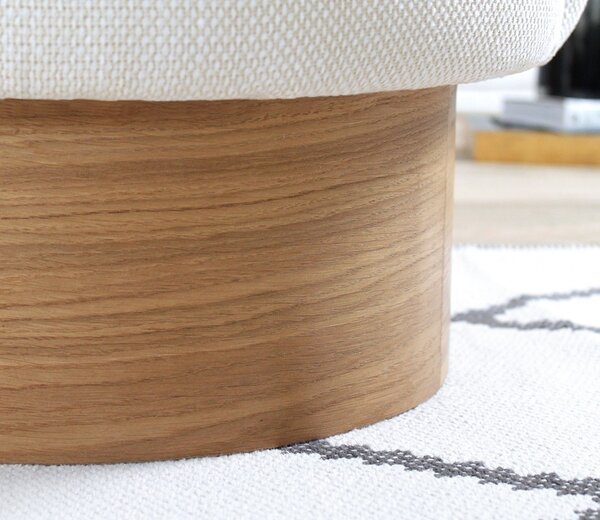 Taburet puf Barren Crem 47x66 cm