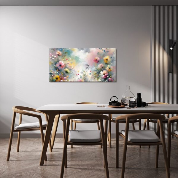 Tablou flori pastelate romantice