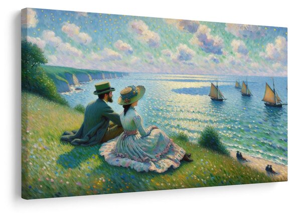 Tablou priveliște romantică spre mare