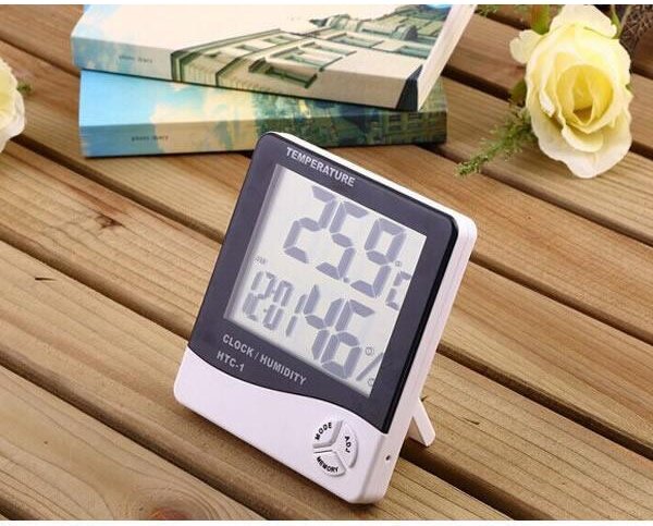 Termohigrometru digital 3 in 1 cu ceas, alarma, calendar - senzor de umiditate