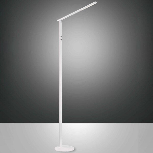 Fabas Luce Lampă de podea LED Ideal, 1 bec, CCT, alb, reglabil, Alb, Camera de zi / sufragerie, Metal, Modern