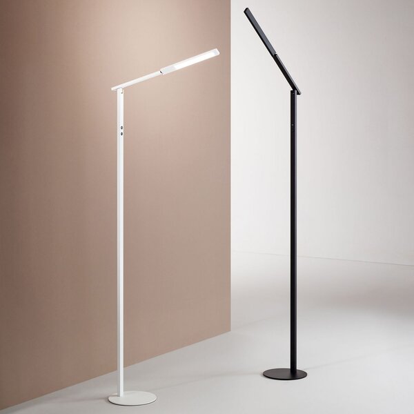 Fabas Luce Lampă de podea LED Ideal, 1 bec, CCT, alb, reglabil, Alb, Camera de zi / sufragerie, Metal, Modern