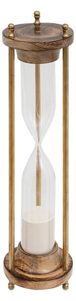 Clepsidra de nisip din lemn de mango SARAH, inaltime 37,5 cm