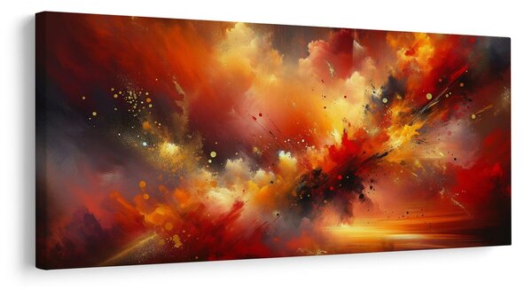 Tablou furtună abstractă în flăcări