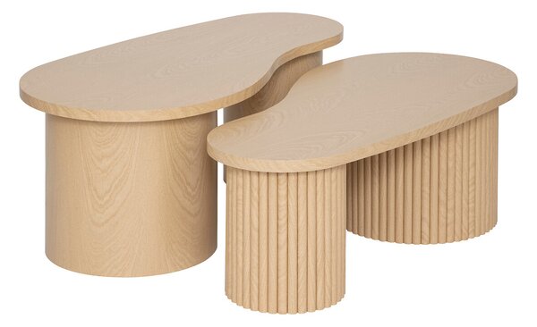 Set de 2 măsuțe de cafea Soleya suprapuse