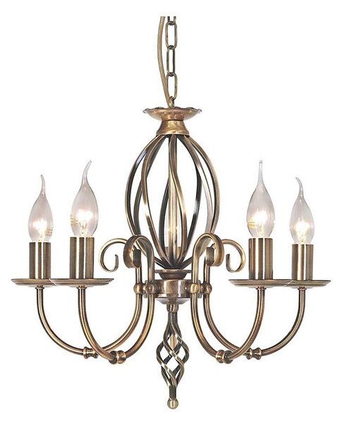 Lustră pe lanț Elstead ART5-AGD-BRASS ARTISAN 5xE14/60W/230V