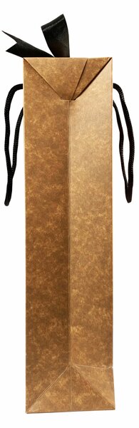 SET 10 Boxbag pungi cadou kraft natur pentru 2 sticle vin (35x18x9 cm)
