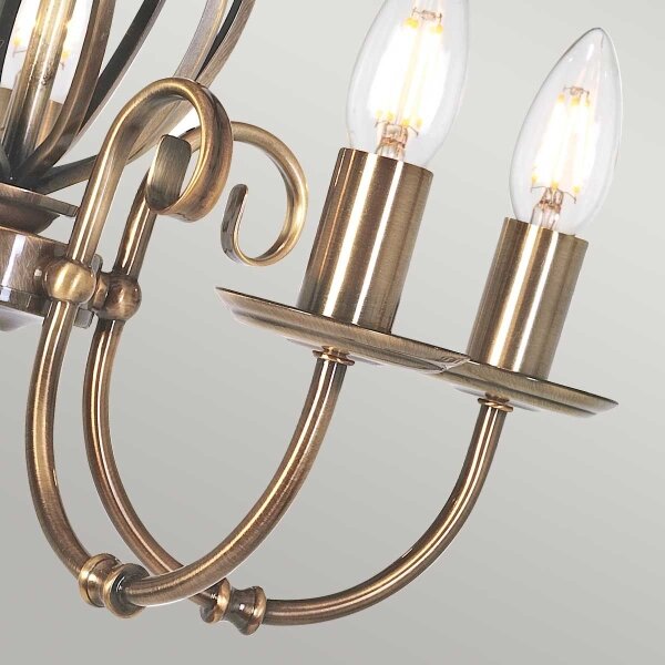 Lustră pe lanț Elstead ART5-AGD-BRASS ARTISAN 5xE14/60W/230V