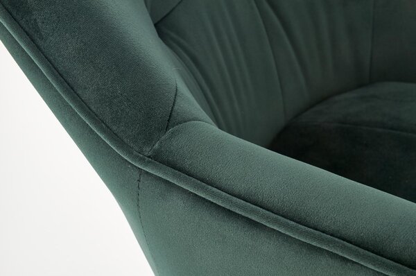 Scaun tapitat K377, verde, 60x62x81 cm