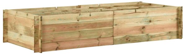 VidaXL Strat inaltat legume gradina, 197x100x40cm, lemn de pin tratat Verde
