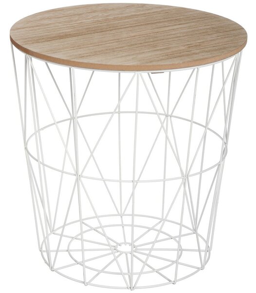Masuta de cafea, Maro/Alb, 41x39.5 cm, Atmosphera Createur d'interieur