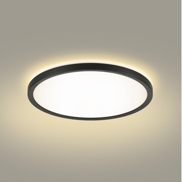 Plafonieră LED pentru baie Brilagi ULTRA SLIM LED/12W/230V d. 22,5 cm negru IP54