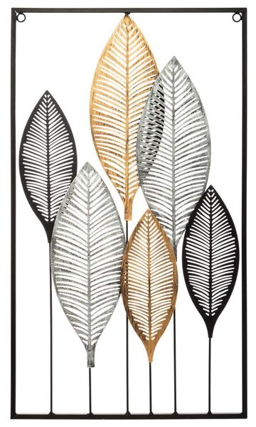 Decoratiune de perete, DECO cu motiv de frunze, 37 x 65 cm