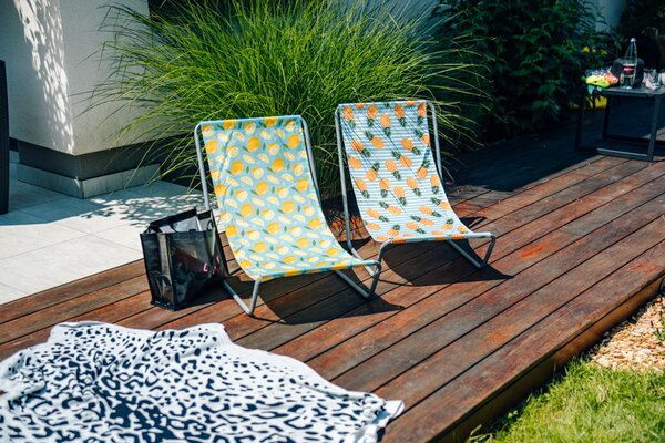Sezlong de plaja pliabil SAND PINEAPPLE, colorat