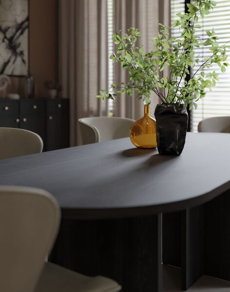 Masă de dining ovală Loen, frasin portland (203x90 cm)
