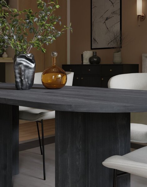 Masă de dining ovală Loen, frasin portland (203x90 cm)
