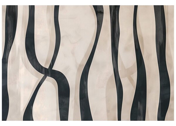 Tapet linii abstracte alb-negru