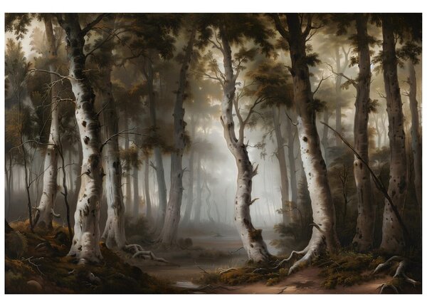 Tapet peisaj misterios de pădure