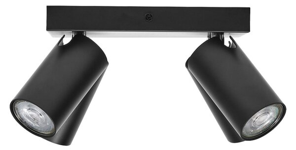 OSRAM Spot de tavan OCTAGON PLATE, negru, 4 becuri GU10-LED 927, reglabil, Negru, Camera de zi / sufragerie, Metal, Modern