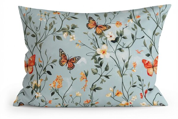 Husa pentru perna din microfibra MONARCH WINGS 70x90 cm, albastru deschis