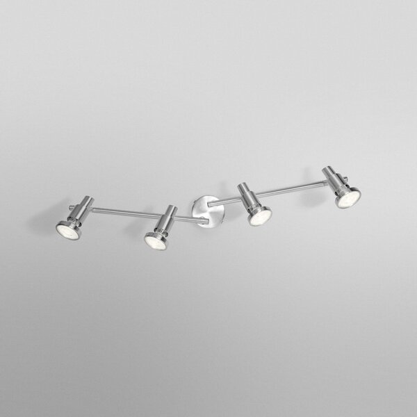 OSRAM Spot de tavan OSRAM, argintiu, metal 4 becuri GU10-LED 2.700 K, Metalic, Aluminiu