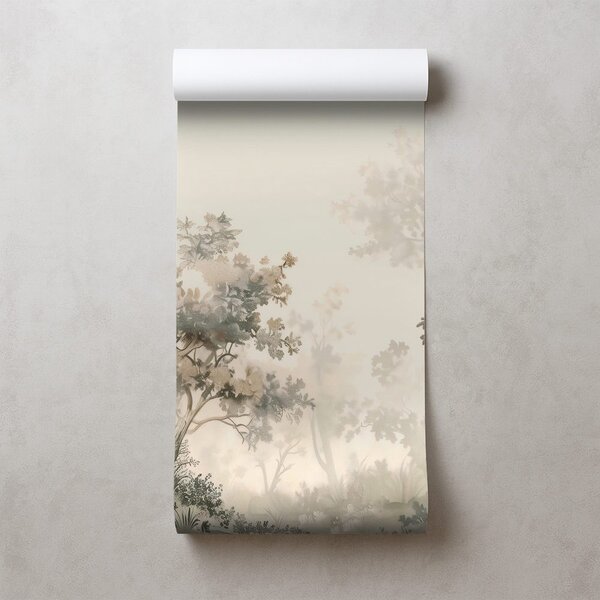 Fototapet peisaj forestier minimalist