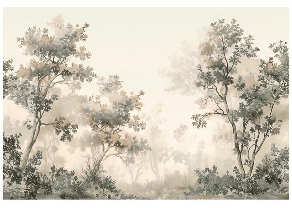 Fototapet peisaj forestier minimalist