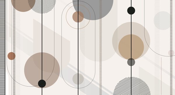 Fototapet Forme geometrice abstracte în tonuri moi, Fototapet geometric 3D, Fototapet populare, u95379 - Tapeko.ro