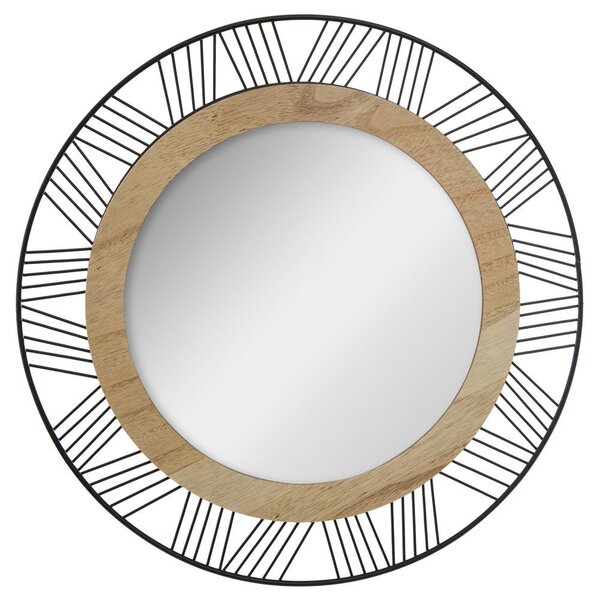 Oglindă decorativă în cadru metalic, Ø 45 cm