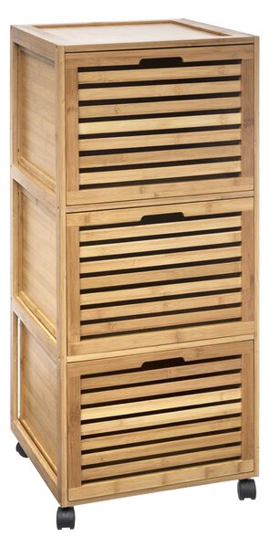 Raft pentru baie BAMBOU cu 3 sertare, 41 x 91 cm, bambus