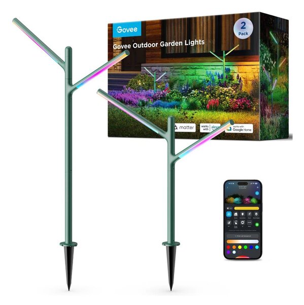 SET 2x lampă LED RGBICWW dimabilă de exterior Govee LED/36W/230V IP66 2700-6500K Wi-Fi
