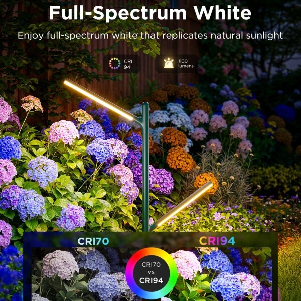 SET 2x lampă LED RGBICWW dimabilă de exterior Govee LED/36W/230V IP66 2700-6500K Wi-Fi