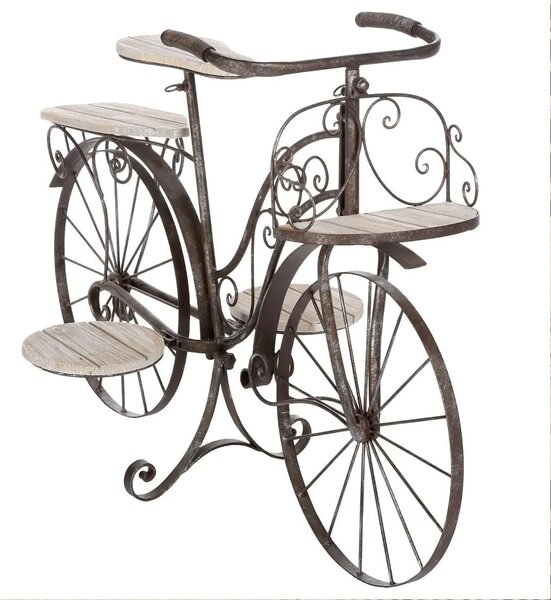 Suport flori din metal in forma de bicicleta, 59 cm