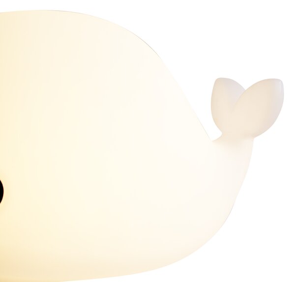 Lampă de masă albă 50 cm, cu LED, variabilă, IP54, reîncărcabilă - Baby Whale