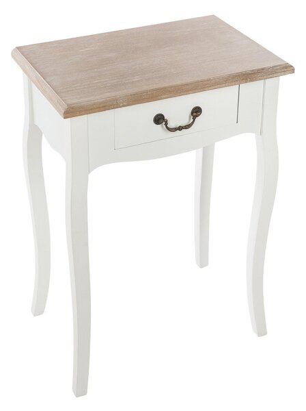 Noptiera cu sertar, Alb, 65x47x30 cm, Atmosphera Créateur d'intérieur