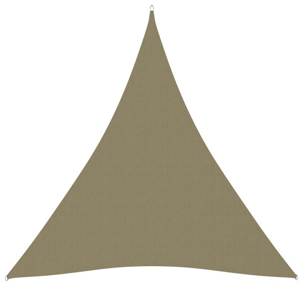 Parasolar, bej, 3x4x4 m, țesătură oxford, triunghiular
