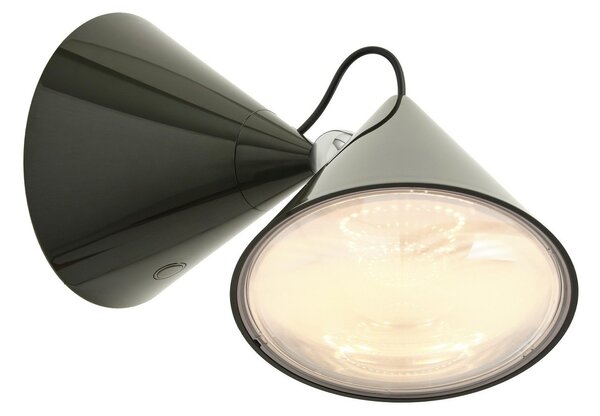 Tom Dixon Aplică LED Pose, verde, 21 cm, plastic, reglabil, Verde, Camera de zi / sufragerie, Metal, Design, Perete rotund