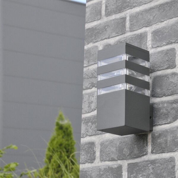 Aplica de exterior LED RGBW TEKSAS, reglabilă, 1xE27/9W/230V IP44, antracit