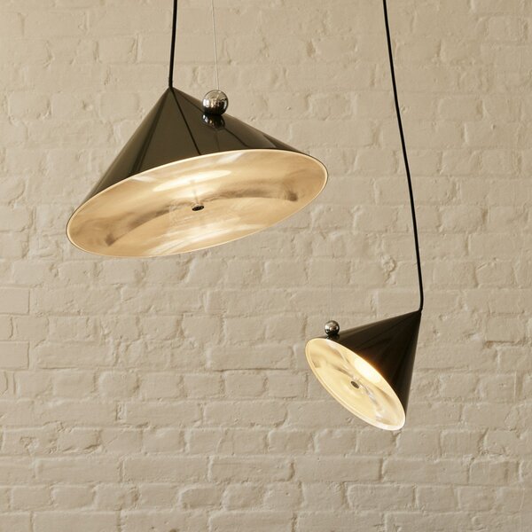 Tom Dixon Lampă suspendată LED Pose de Dixon, verde, Ø 25 cm, oțel dimabil, reglabil, Verde, Camera de zi / sufragerie, Metal, Design
