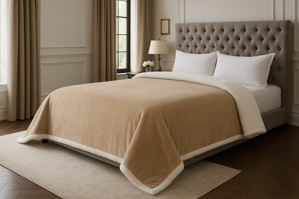 Patura Blanket Cu Blanita Cocolino Moale si Calduroasa- 200x220 Cm