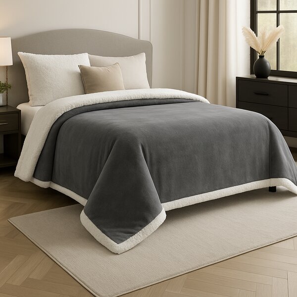 Patura Blanket Cu Blanita Cocolino Moale si Calduroasa- 200x220 Cm