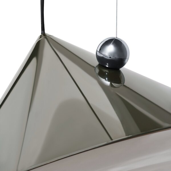 Tom Dixon Lampă suspendată LED Pose de Dixon, verde, Ø 43 cm, oțel dimabil, reglabil, Verde, Camera de zi / sufragerie, Metal, Design
