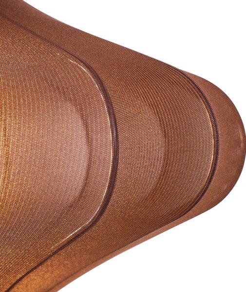 Lampă suspendată Japandi maro cu abajur din material textil 50cm - Plu
