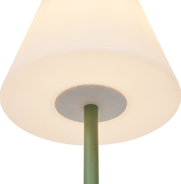 Lampă de podea de exterior verde cu abajur alb IP65 - Virginia