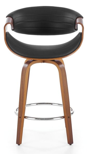 Scaun de bar Houston 1599, Negru, Nuc, 92x51x50cm, 8.8 kg