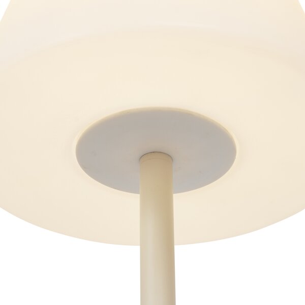 Lampă de podea de exterior bej cu abajur alb IP65 - Virginia