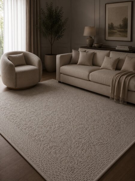 Covor Sufragerie Dormitor, Model Itea 42005 116, Bej 60x110