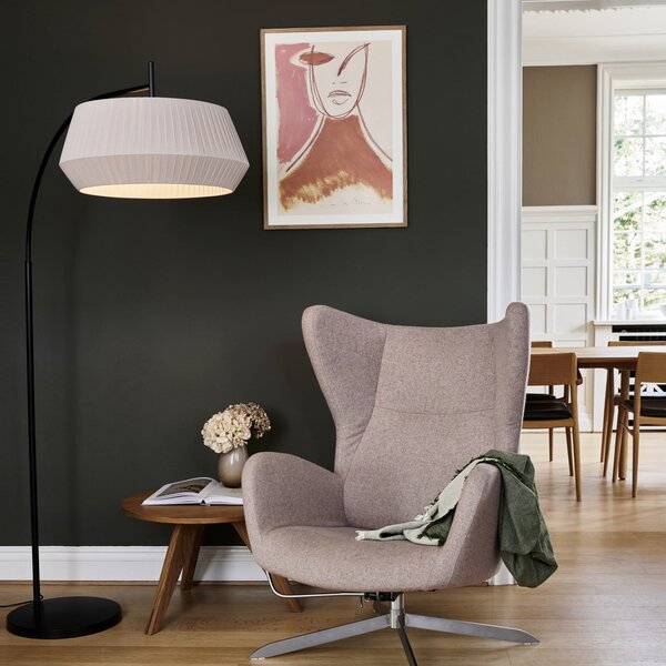 Nordlux Lampadar Dicte, abajur legat manual, bej, Bej, Camera de zi / sufragerie, Țesătură / Textil, Scandinavă