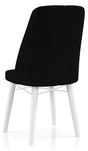 Scaun Babyface Madrid Negru Picioare Albe
