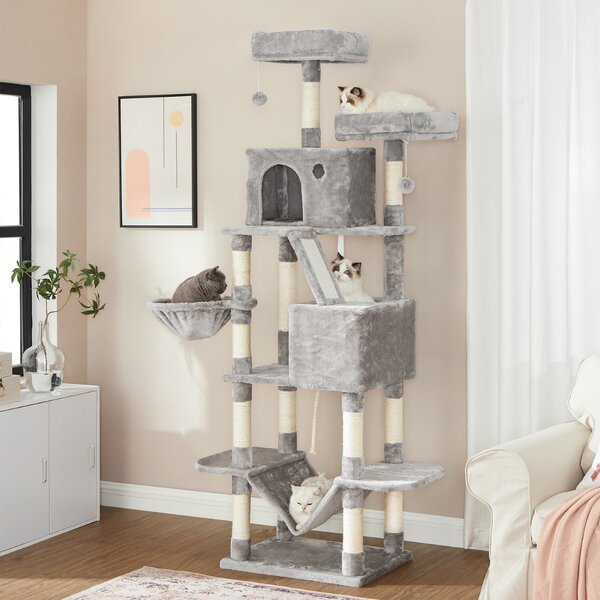 Copac pentru pisici PANTHER, 60x50x206cm, gri Feandrea